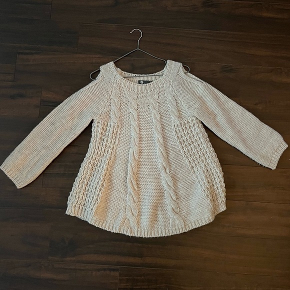 Sweaters - Beige Knit Sweater, Made in Italy, XS